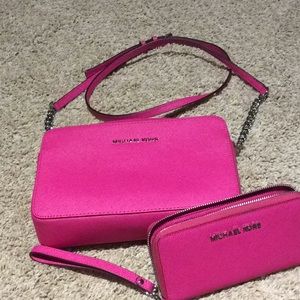 Michael Kors cross body bag with matching wallet